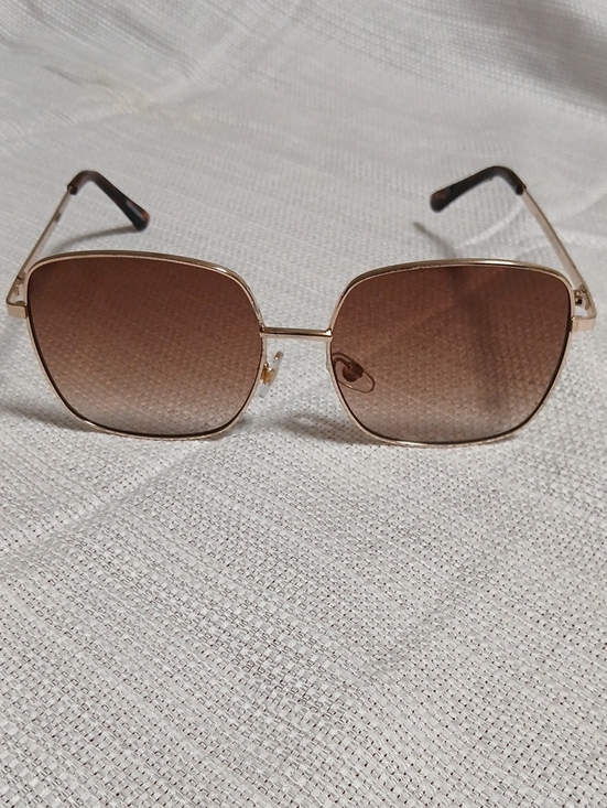 Foster Grant Accessories - Foster Grant Gold Frame Sunglasses with Brown Lenses